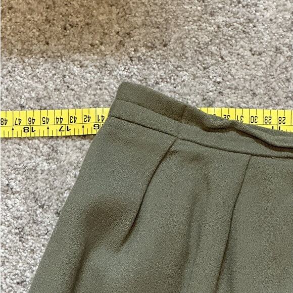 Rare 100% Wool Women Vintage Saville Suit Hunter Green Jacket Skirt Set Size 12 - Picture 7 of 14
